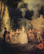 Jean-Antoine Watteau Fetes Venetiennes oil painting on canvas
